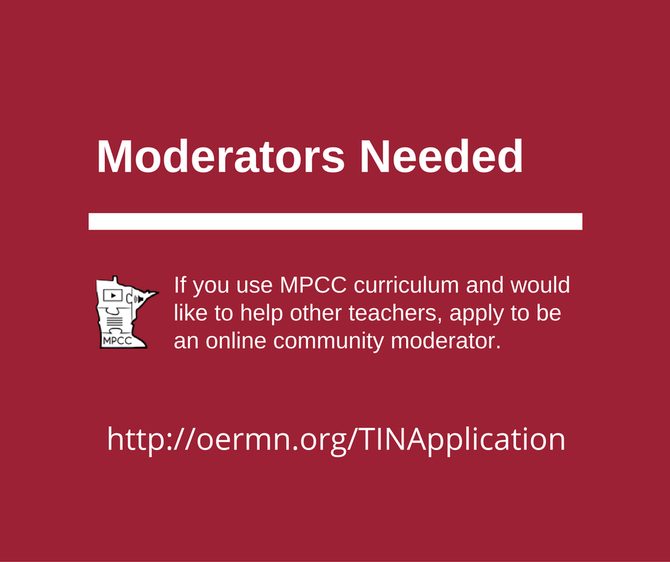 Moderators Needed | If you use MPCC curriculum and would like to support other teachers, apply to be a moderator in our online community.
